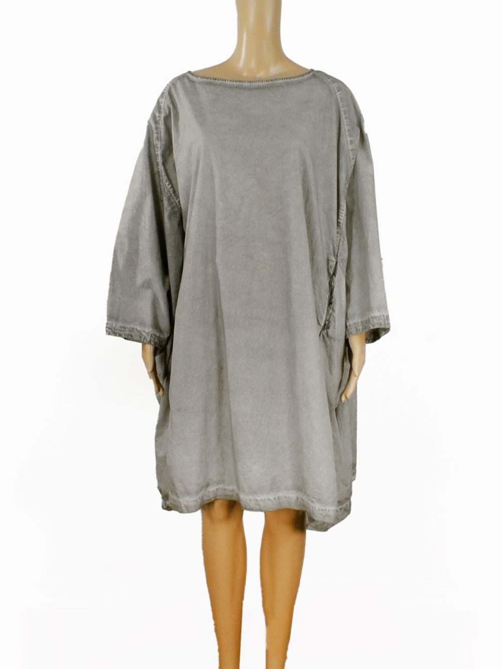 Rundholdz Dip Grey Avant Garde Minimalist Oversized Lightweight Cotton Dress
